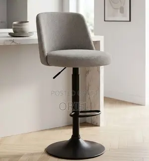 Adjustable Fabric Swivel Stool – Comfortable Modern Counter Seating