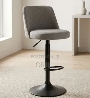 Adjustable Fabric Swivel Stool – Comfortable Modern Counter Seating