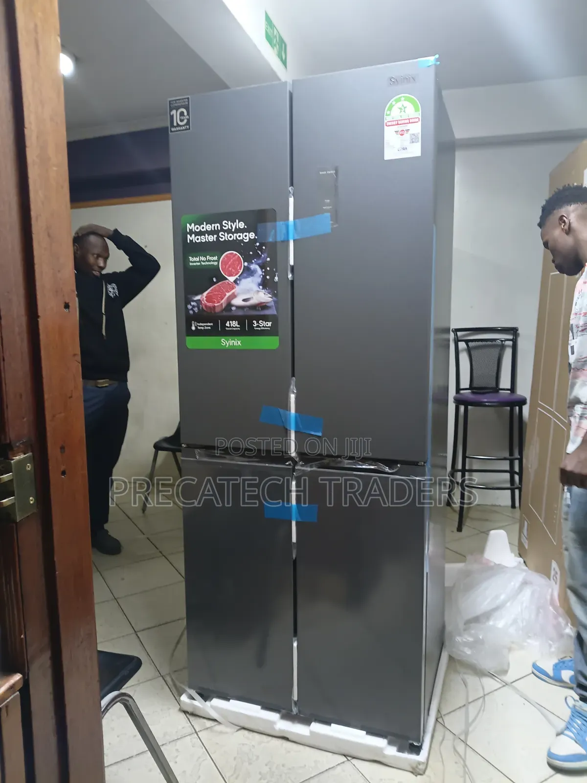 Syinix 421 Litres Premium Glass Fridge – Digital Touch Display