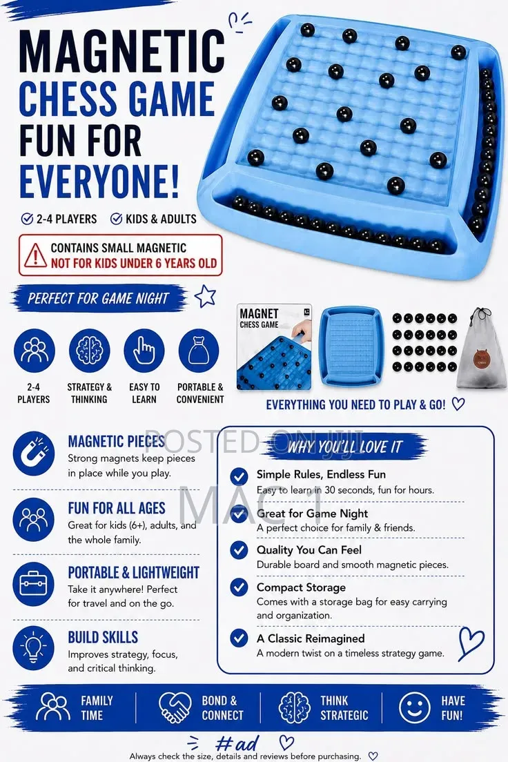 Educational Magnetic Board Game for Children