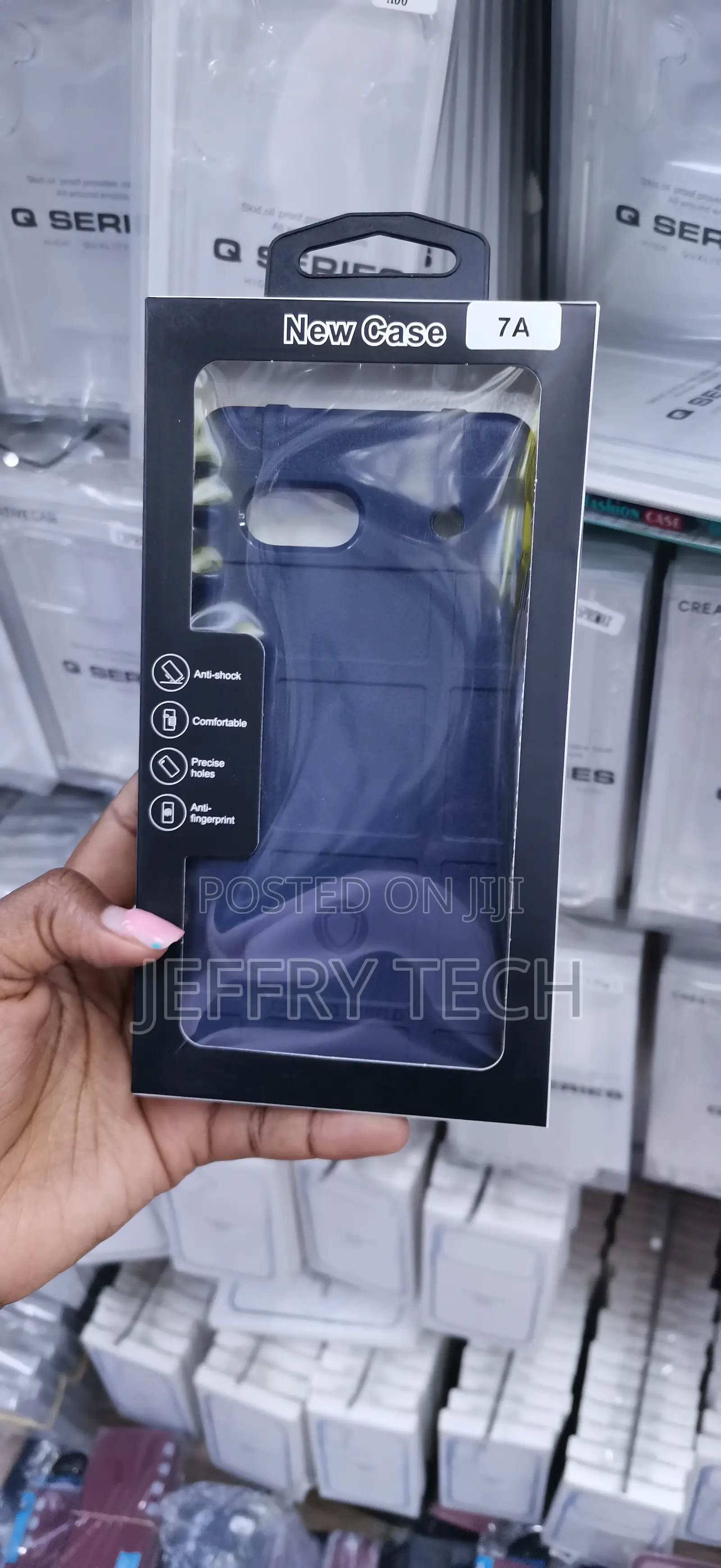 Navy Blue Rugged Shield TPU Silicone Case Made for the Google Pixel 7a