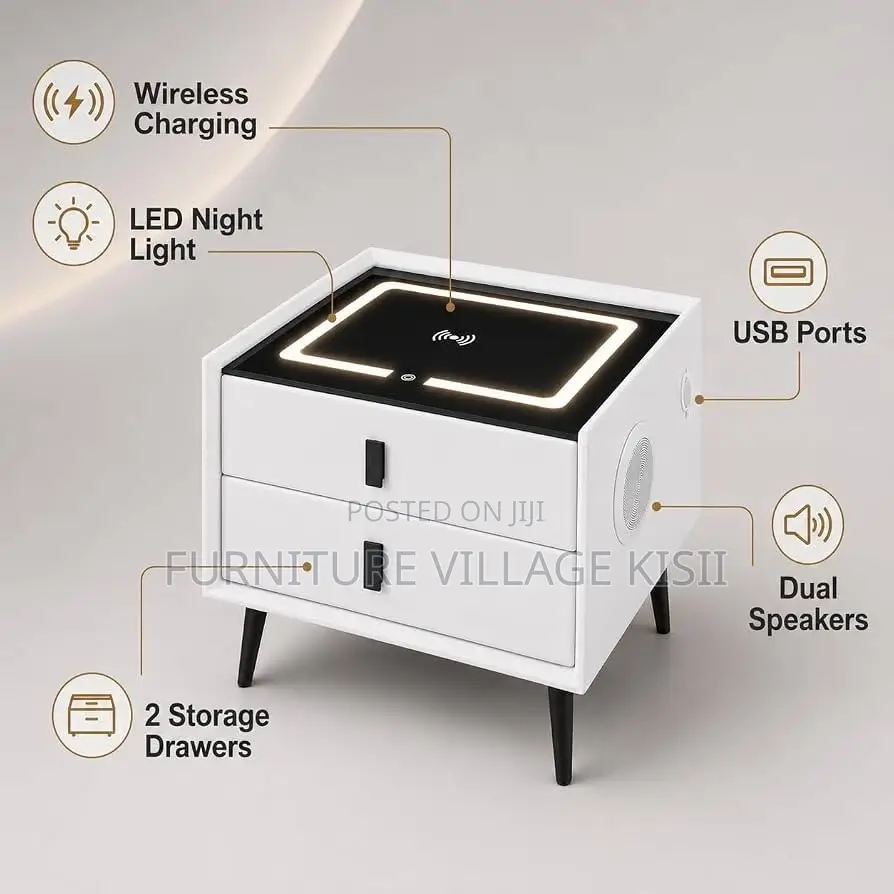 Modern Two -Tone Bedside Cabinet