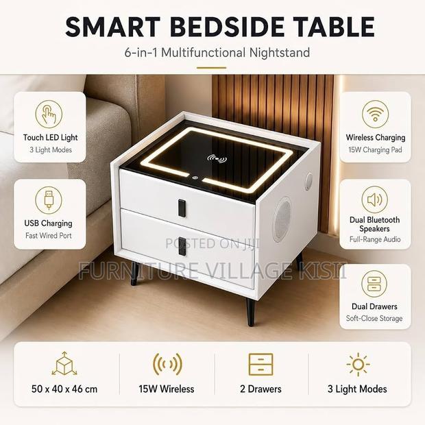 Modern Two -Tone Bedside Cabinet - thumbnail 7