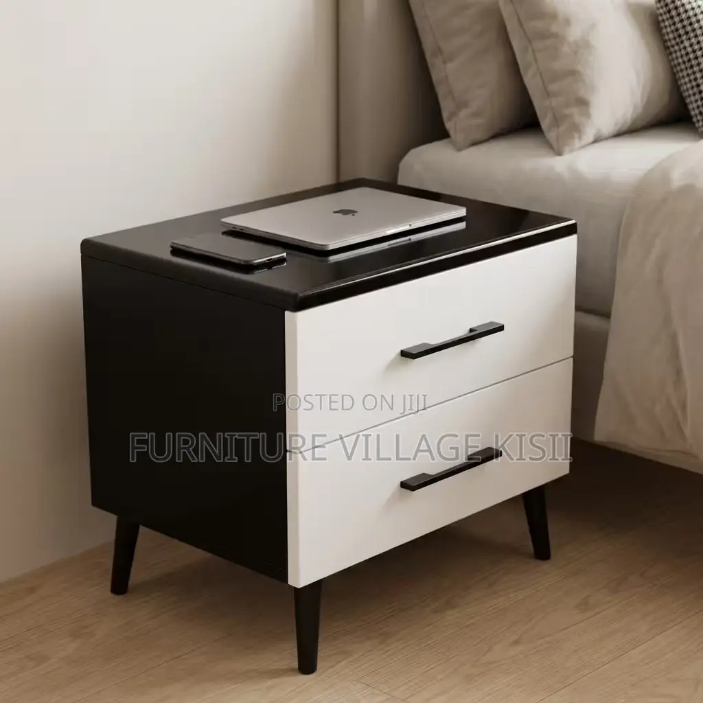 Modern Two -Tone Bedside Cabinet