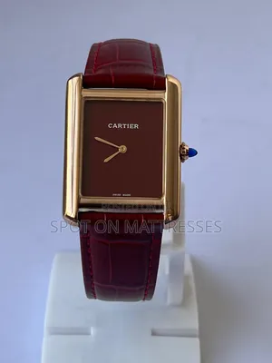 High-End Watch for Ladies Cartier Brand. Burgundy and Black Available.