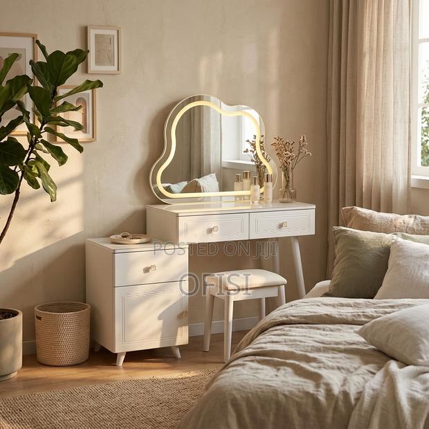 Dressing Table; Modern Vanity Table With Mirror - thumbnail 5