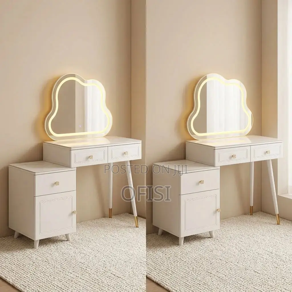 Dressing Table; Modern Vanity Table With Mirror