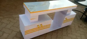 5ft TV Stand With Marble Coating and Light