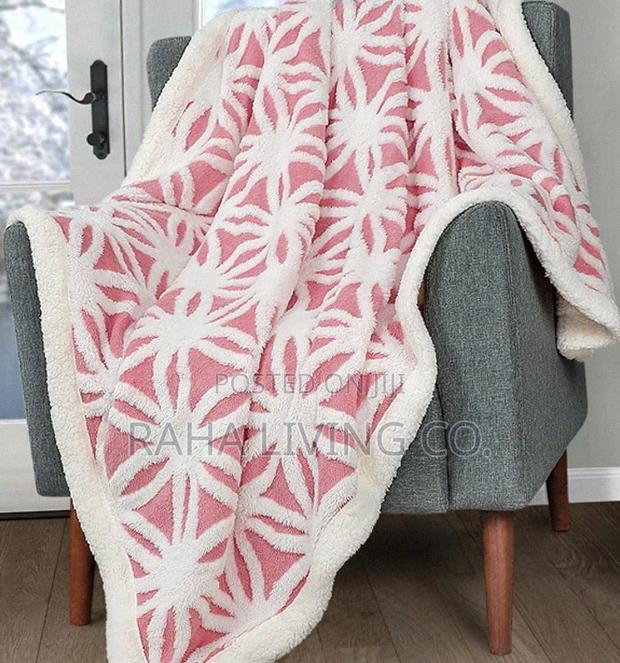 Sherpa Throw Blanket | Patterned | 200x230cm | 3 Colours - thumbnail 2