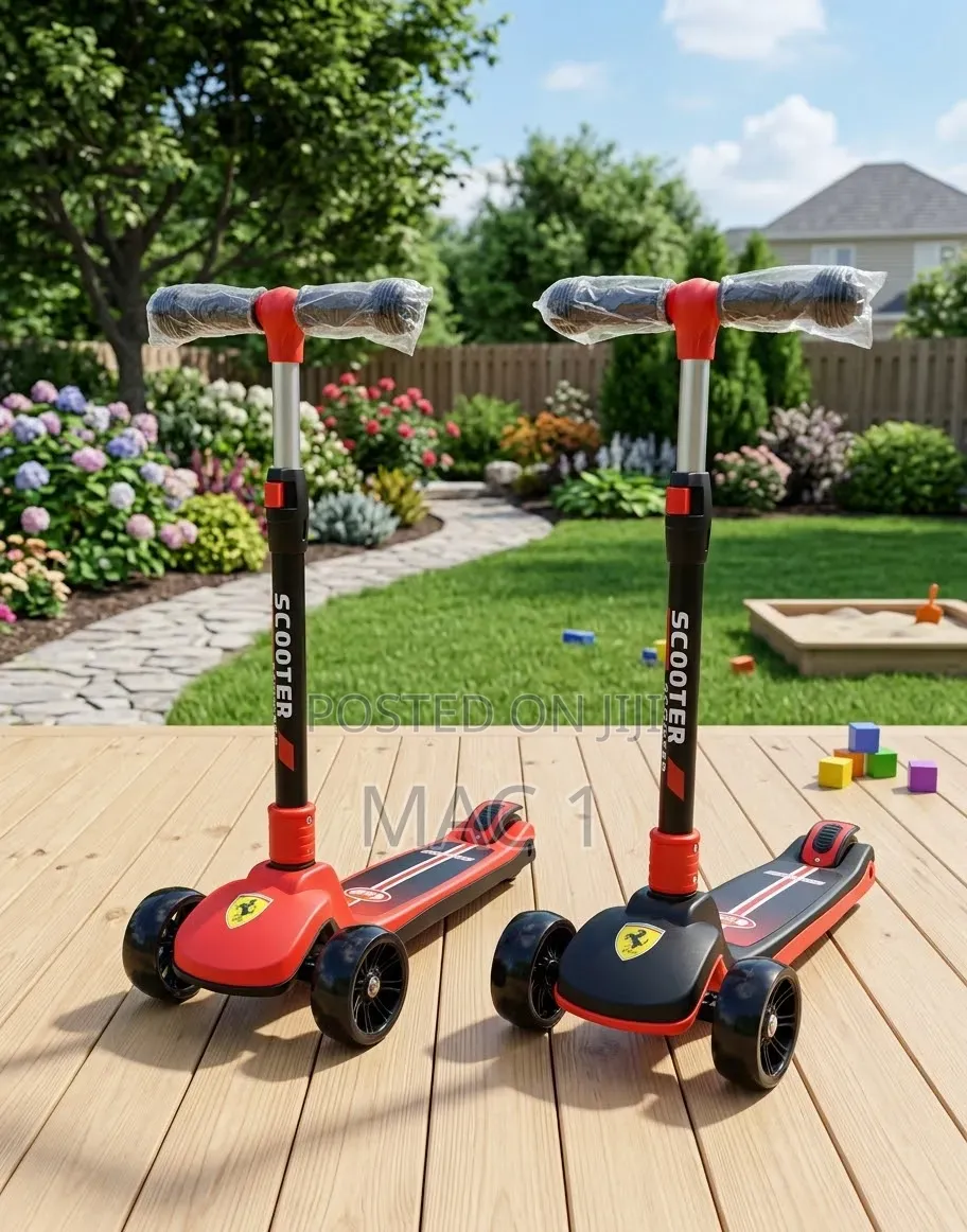 Heavy Duty Kids Scooter – Foldable With Flashing Light-Up Wheels