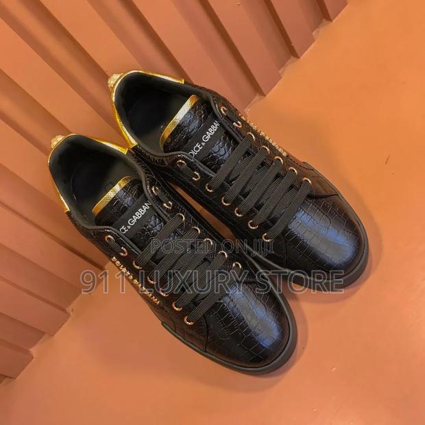 Dolce & Gabbana Crocodile-Pattern Leather Sneaker - thumbnail 3