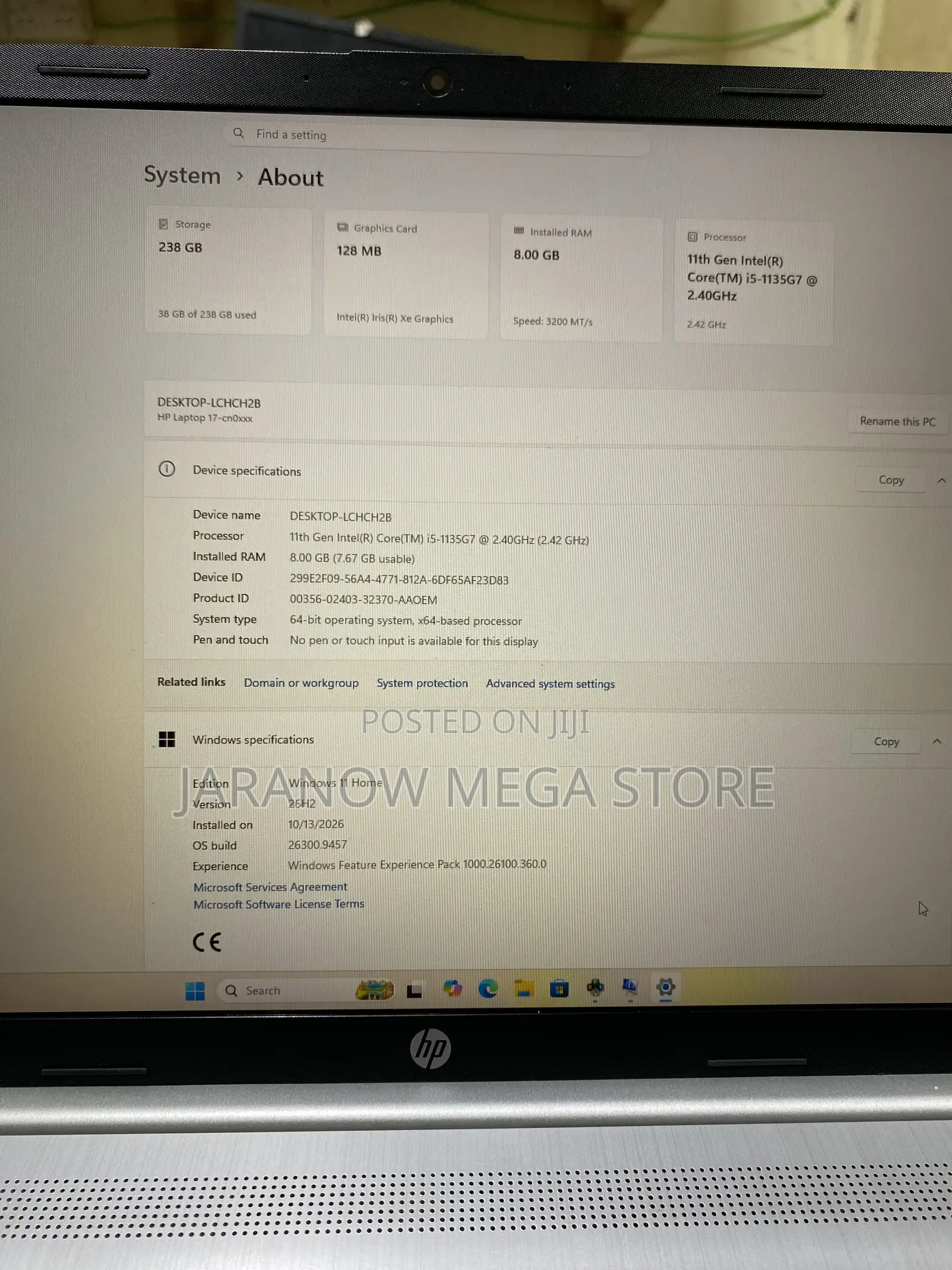 Laptop HP 8GB Intel Core i5 SSD 256GB