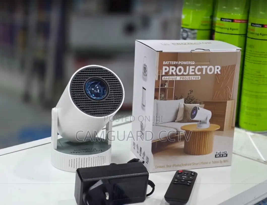 HY300 Pro Max Battery-Powered Android Smart Mini Projector –4k/Full HD