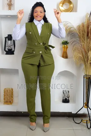 Quality Green Women and Ladies Office Trouser Suit