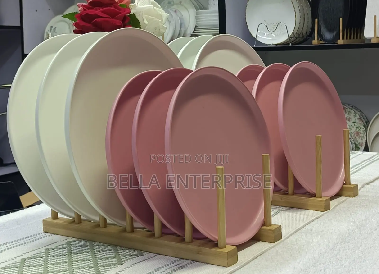 Round Nordic-Style Matte Ceramic Dinner Plates in Small & Large Size