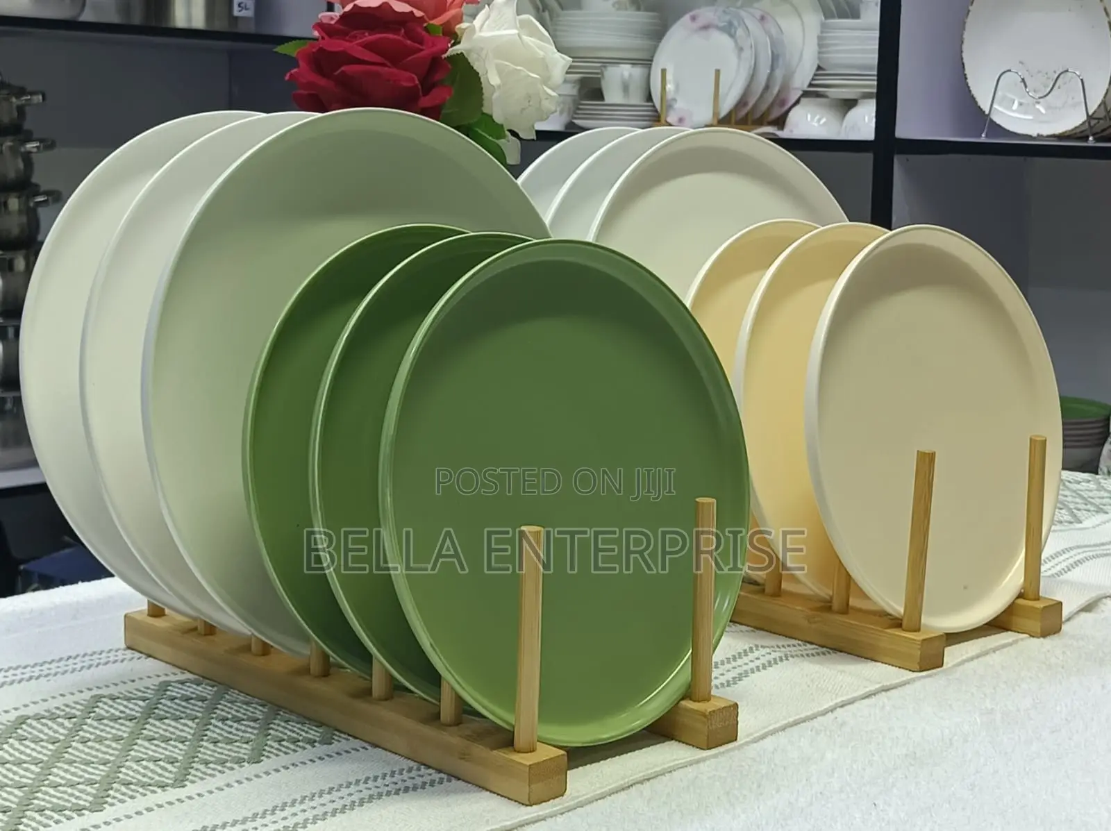 Round Nordic-Style Matte Ceramic Dinner Plates in Small & Large Size