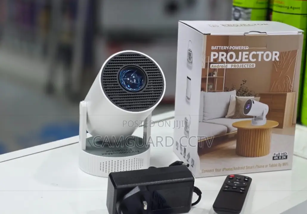 HY300ProMax Portable Android Smart Projector – Rechargeable Battery