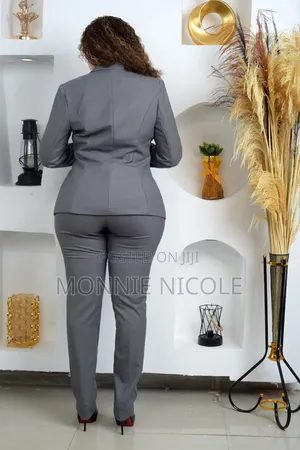 Fashion Women/Ladies Workwear Grey Trouser Suit