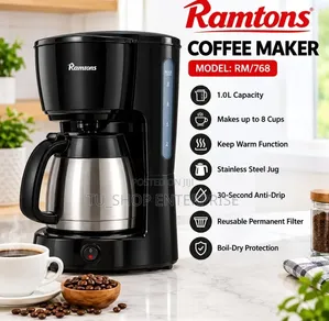 Ramtons Coffee Maker Black - Rm/768 Household Electric Appliance
