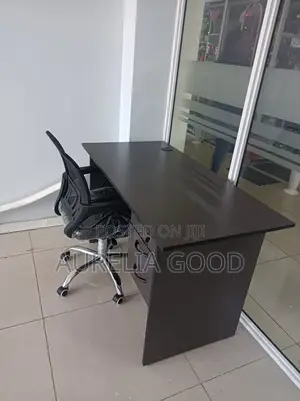 Executive Leather Mesh and Gre Black Desk
