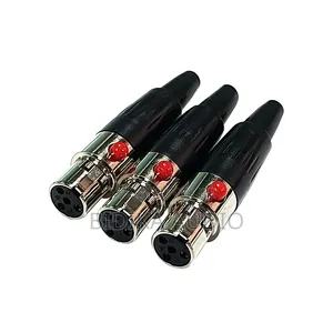 Red Button 4 Pin Mini XLR Connector TA4F Adapter Female