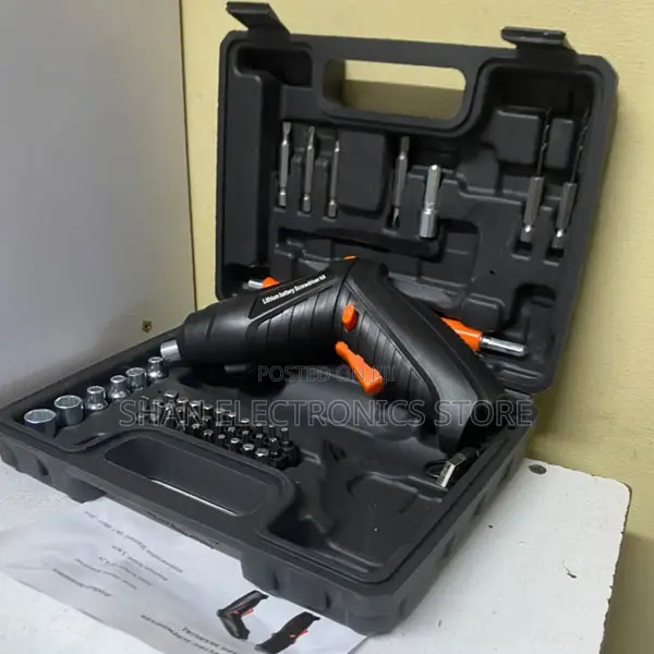 Cordless Electric 48PCS Screwdriver Set With Compact Storage Case