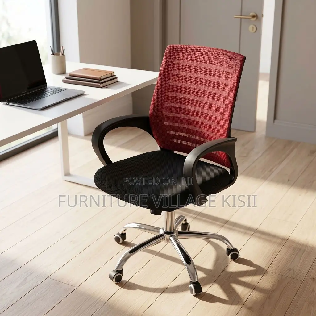 Red Ergonomic Swivel Office Chair