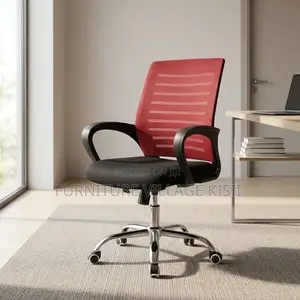 Red Ergonomic Swivel Office Chair