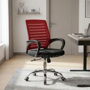 Red Ergonomic Swivel Office Chair