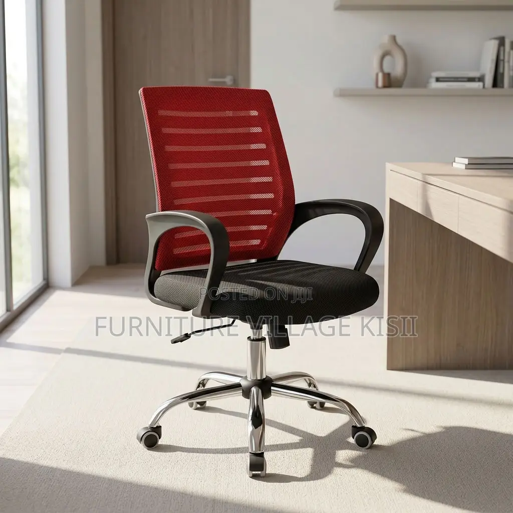 Red Ergonomic Swivel Office Chair