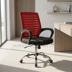 Red Ergonomic Swivel Office Chair