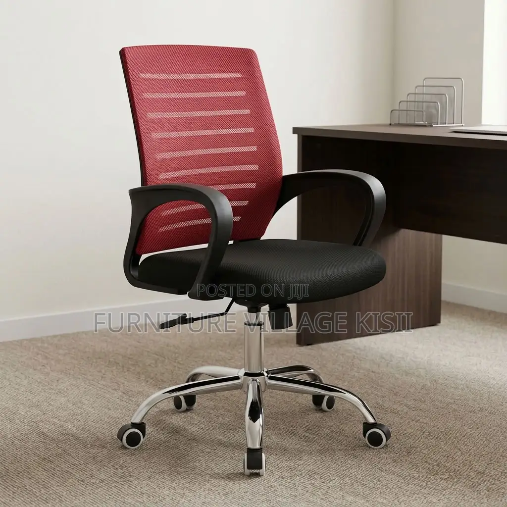 Red Ergonomic Swivel Office Chair