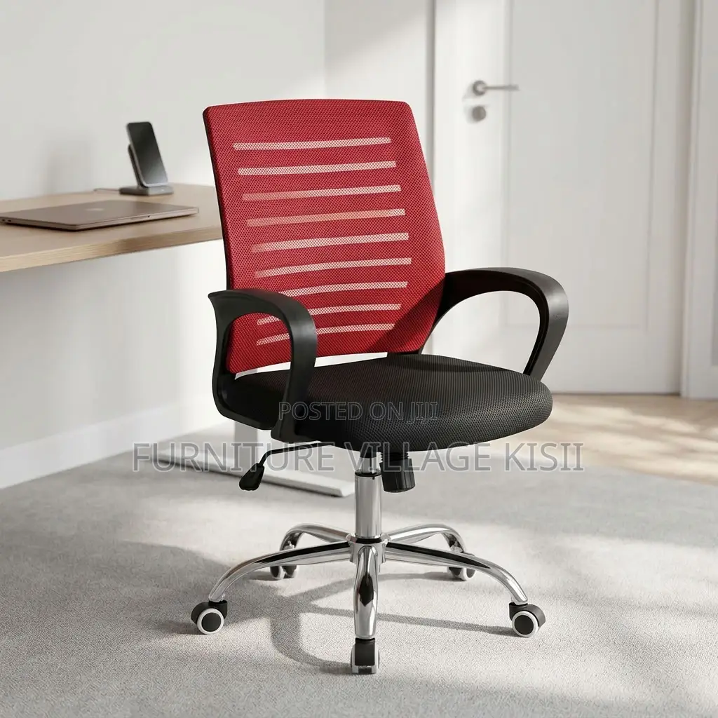 Red Ergonomic Swivel Office Chair