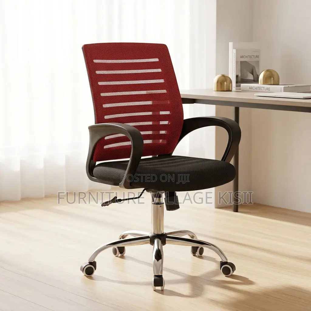 Red Ergonomic Swivel Office Chair