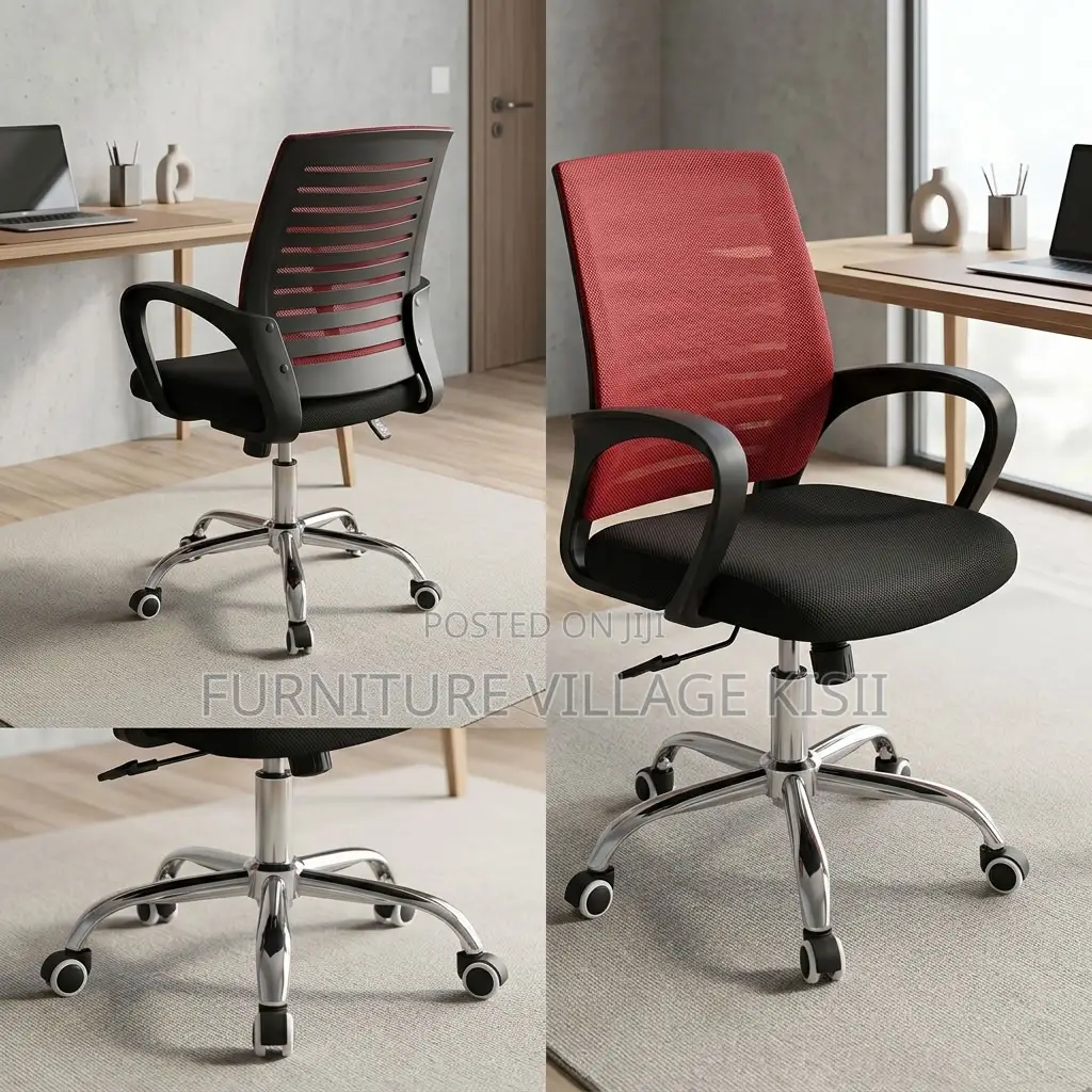 Red Ergonomic Swivel Office Chair