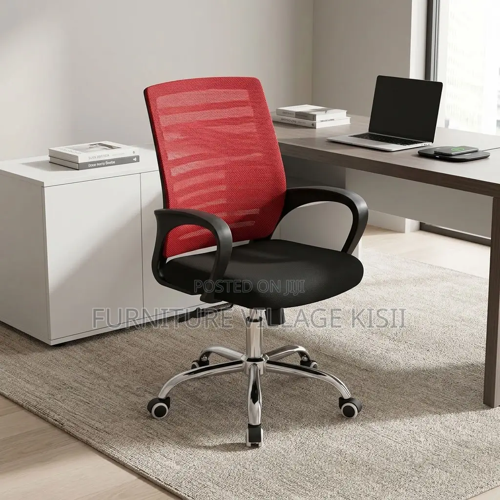 Red Ergonomic Swivel Office Chair