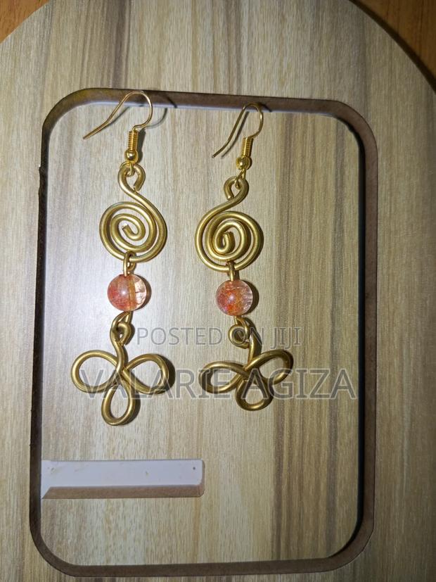 Brass Earringsb - thumbnail 2