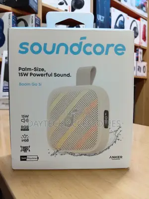 The Anker Soundcore Boom Go 3i Portable Bluetooth Speaker.