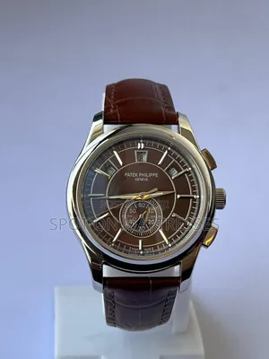 Patek Phillipe Quartz Chronograph Watch. Brown/Navy Blue/Green