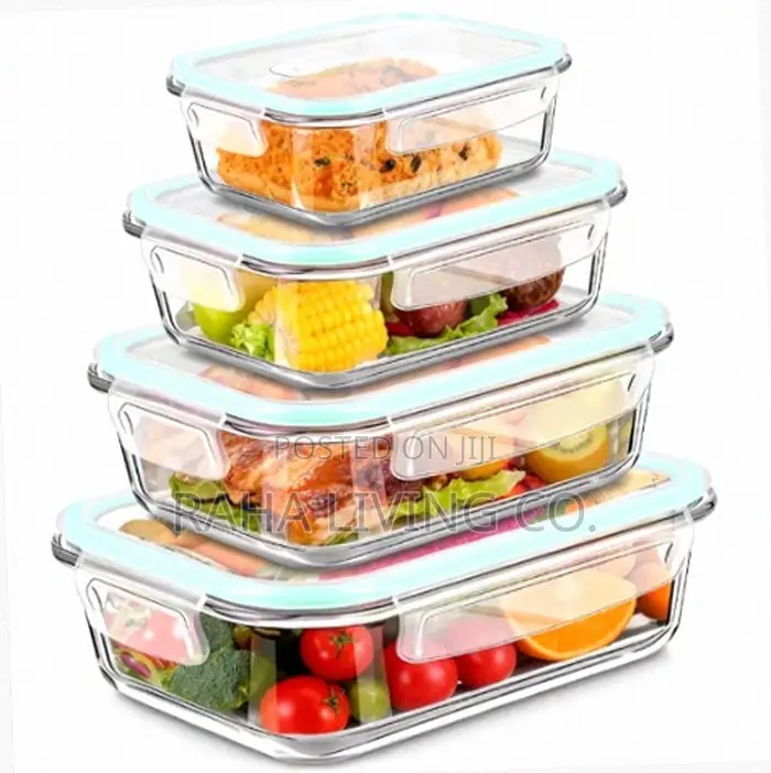 4pc Glass Food Storage Container Set