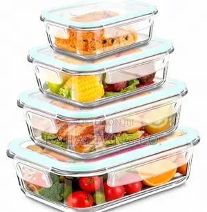 4pc Glass Food Storage Container Set