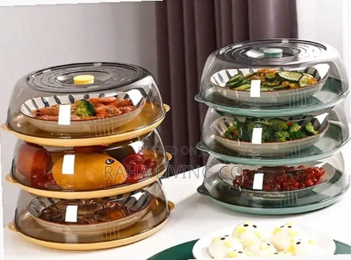 Round Acrylic Food Cover With Base Dish