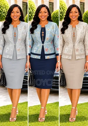 Official Plain Dress With Floral Coat