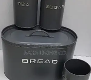 Bread Storage Bin With 3pc Canister Set