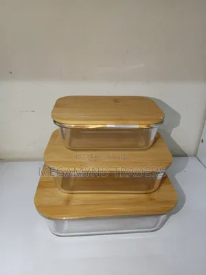 Airtight Glass Container With Bamboo Lid