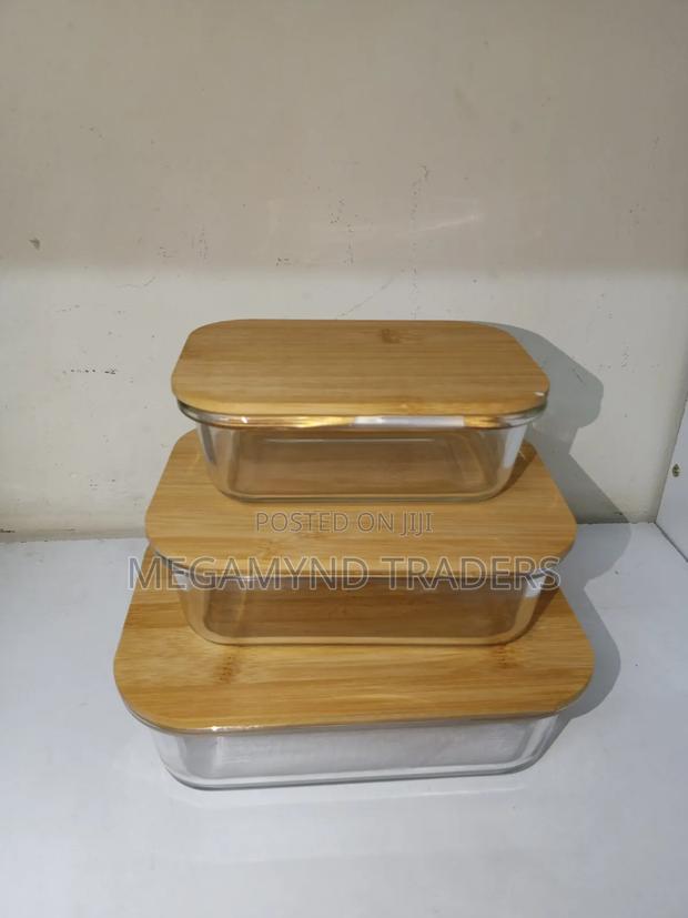Airtight Glass Container With Bamboo Lid