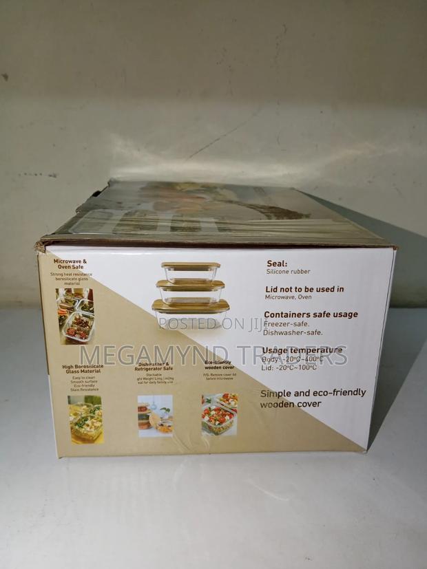 Airtight Glass Container With Bamboo Lid - thumbnail 3