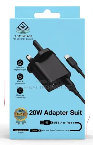 Floating Ark EneAtomC 20W Dual Ports Adapter Suit With USB-A to C