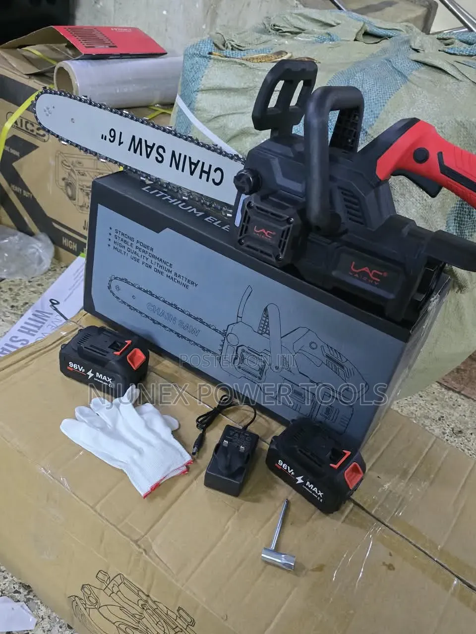16-Inch Cordless Lithium-Ion Electric Chainsaw Kit
