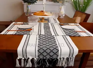 Braided Woven Table Runner With Mats Set